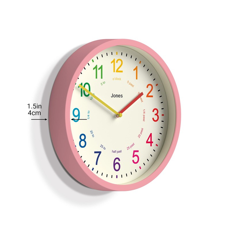 Jones Clocks® Kids Clock - Time Teaching Clock - Learn