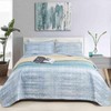 Nanko Quilt Set Queen Full Size 3 pcs, Grey and