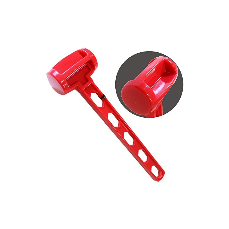 HAWK Red Plastic Hammer | Hexagon Openings In Handle |