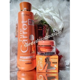 Pure carrot Bio Balance body lotion & Face Cream. Based On  Glutathion & Carrot