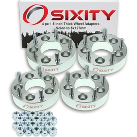 Sixity Auto 4 pc 5x114.3mm to 5x127mm Wheel Spacers Adapters 1.5" compatible with Scion tC xB Thick