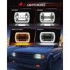 Unbranded Pair 5x7'' 7x6 LED Headlight DRL For International 9900i