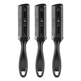 Frcolor Hair Cutter Comb Double Sided Hair Cutter Comb Shaper Comb Salon Home Barber Hairdressing Tool Hair Styling Set of 3 (Black)
