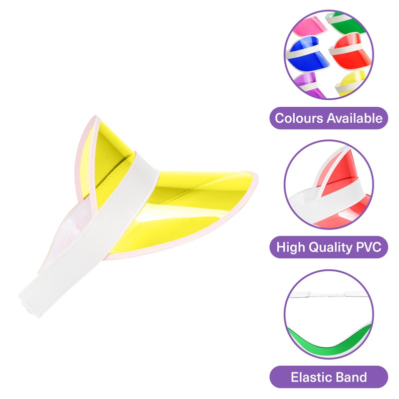 Bramble Unisex Neon Sun Visors - One Size - Perfect