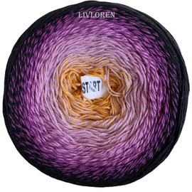 Yarn Art Flowers Yarn 55% Cotton 45% Acrylic 250gr 1094yds Multicolor Cotton Yarn Rainbow Crochet Yarn Spring Summer 2 Sport (303)