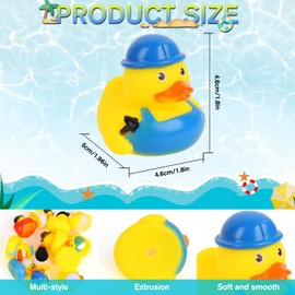 RNHDLY Set of 12 Bath Duck, Children's Set, 5 cm Rubber Bath Duck, Funny Squeaky Duck, Reusable Colourful Rubber Duck for Children's Birthday Parties, Bathtubs, Beach and in the Pool