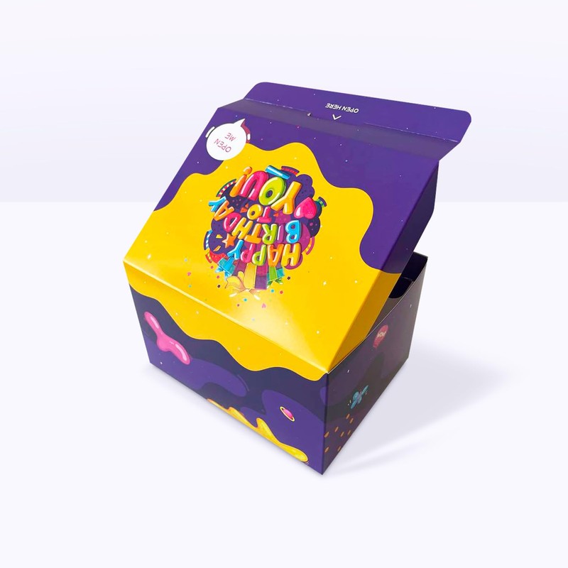FETTIPOP Exploding Confetti Gift Box DIY (Purple) 18.5 x 14