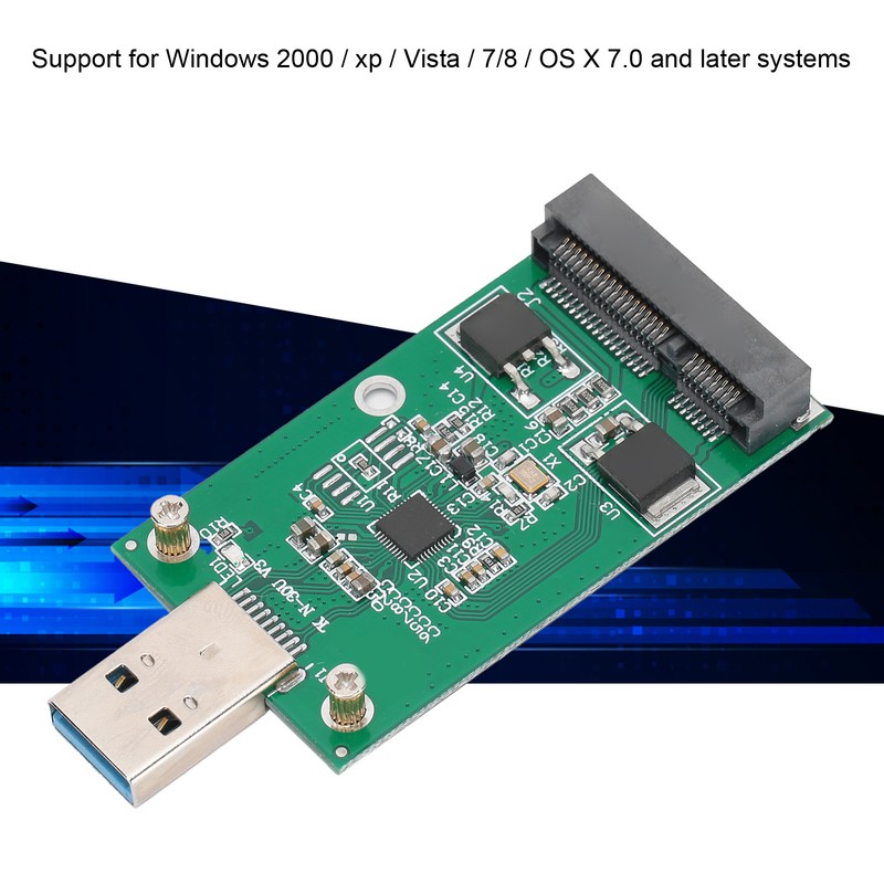Riser Card PCBA Conveter Adapter MSATA SSD to USB 3.0