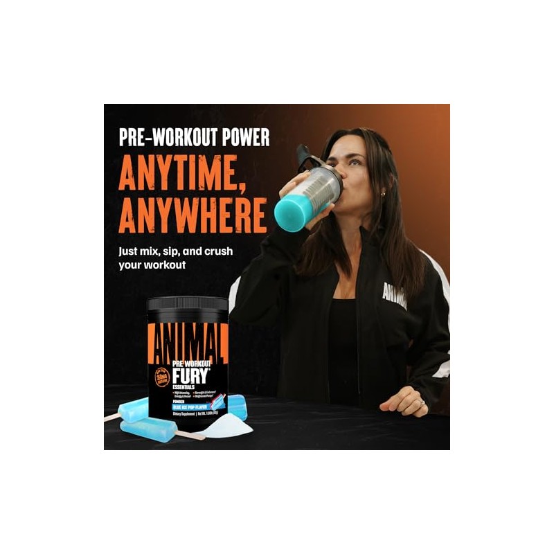 Animal Animal fury pre workout powder supplement - energize your