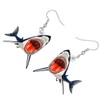 RAIDIN Cute Acrylic Ocean Marine Animal Whale Shark Dangle Earrings