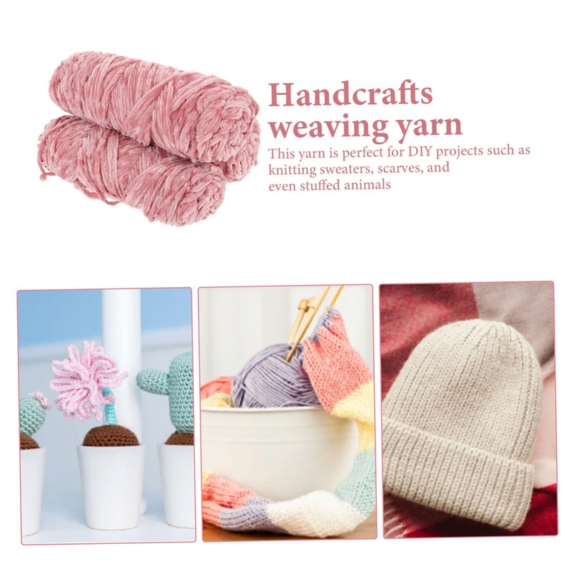 DOITOOL 3 Rolls Thick Chenille Yarn for DIY Projects Comfortable
