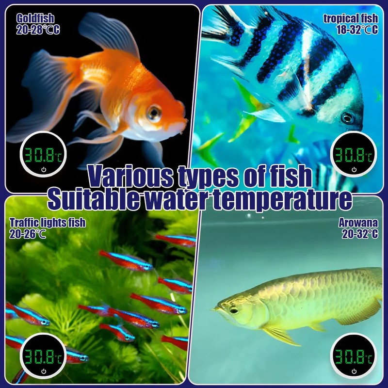 NHQZ Pack of 1 Aquarium Thermometer, 0-60°C Mini Aquarium Thermometer