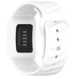 Soft Silicone Band for WHOOP 4.0 5.0, Sport Solo Loop for Men Women, Adjustable Waterproof Replacement Strap (White)