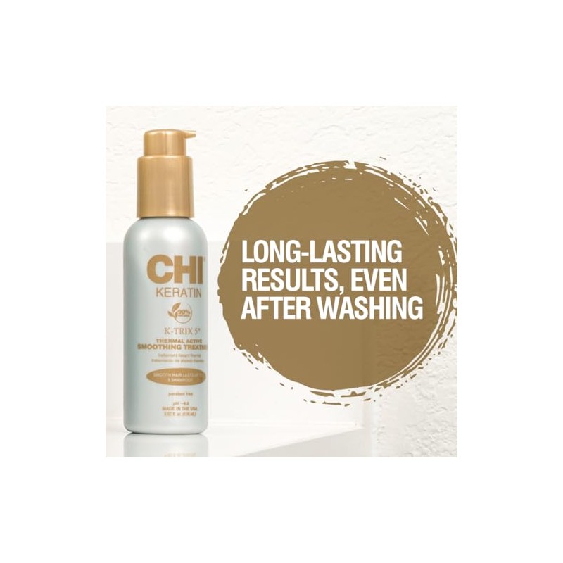 CHI Keratin K-Trix 5 Tratamiento suavizante, 3.92 onzas líquidas