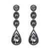 Flyonce Women's Rhinestone Crystal Wedding Fashion Long Teardrop Dangle Chandelier