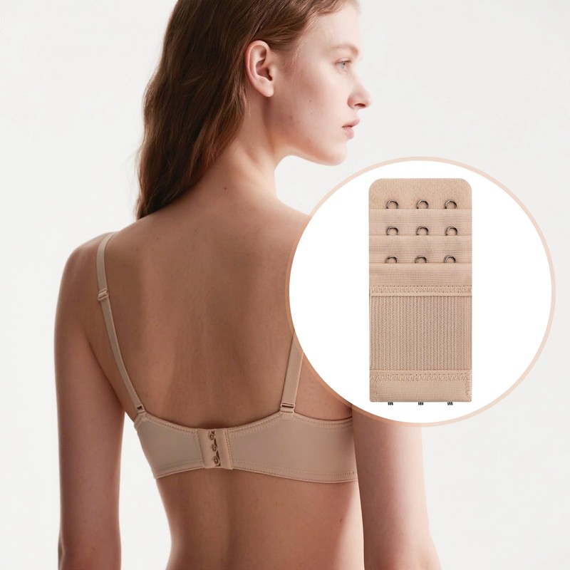 Megecaa 3Hooks Bra Extenders for Women, 6Pcs Adjustable Back Bra