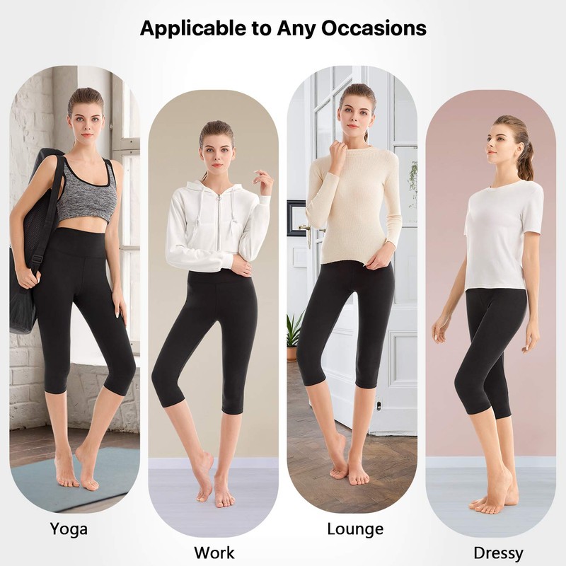 SINOPHANT High Waisted Leggings for Women - Full Length Capri