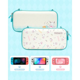 Kuitmor Schlanke Tragetasche kompatibel mit Switch/Switch OLED, Hartschalen-Schutzhülle, Reisetasche für Switch-Konsole und Zubehör – Candy Party