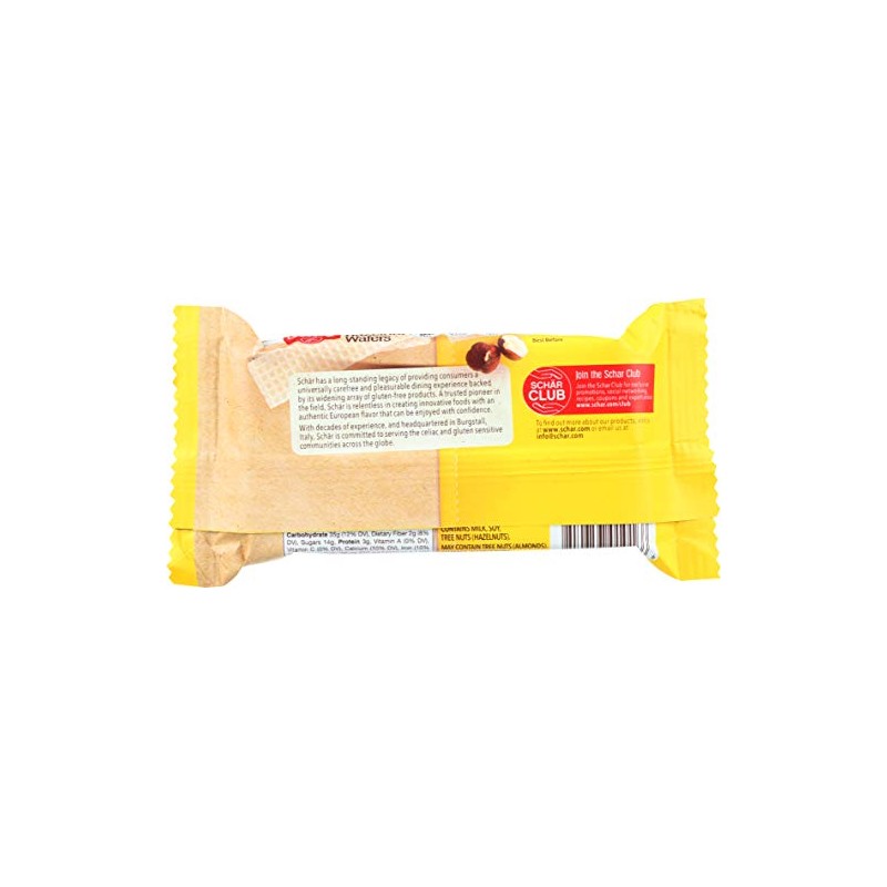 Schär Gluten Free Hazelnut Wafers, 1.8 oz., 20-Pack