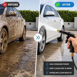 High-Pressure Garden Hose Water Gun for Cleaning – Portable Spray Nozzle for Car Wash, Yard & Plants