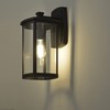 Chloe Lighting QUILL Transitional 1 Light Textured Black Outdoor Wall