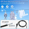 TooTaci 45ft Outdoor Clothesline Kit, 3/16" Black PVC Coated Wire