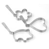 Fackelmann 47204 Egg/Pancake Shapers – Stainless Steel, Silver, 55 x