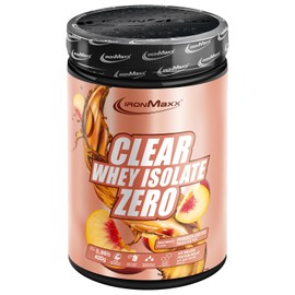 IronMaxx Clear Whey Isolate Zero - Peach IceTea 400g Dose | Klares Molkenprotein-Isolat ohne Zucker | Laktosefreies Clear Protein | Protein Limonade mit fruchtig-erfrischendem Geschmack