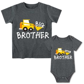 Funnycokid Big Brother Little Brother Matching Outfits Big Bro Little Bro Shirts Set Newborn Baby Gifts Clothes