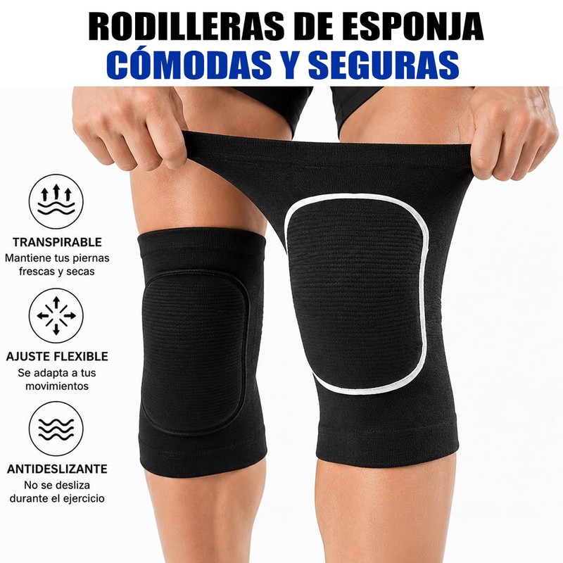NIAWEA 2 Par Rodilleras de Voleibol y Ballet con Almohadilla