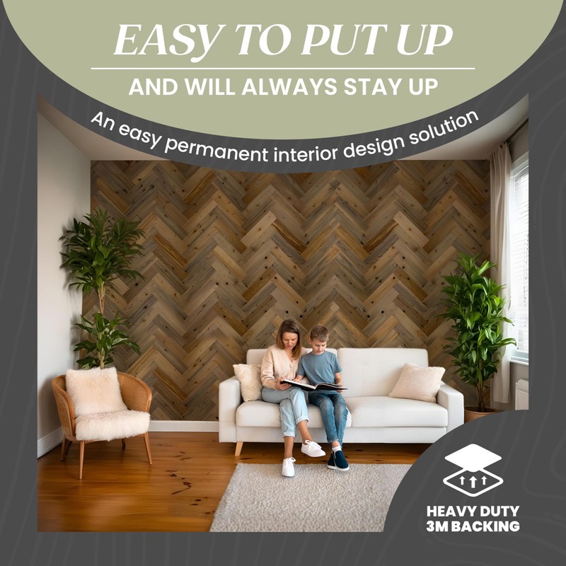 TIMBERCHiC 100% Wood Wall Planks - Made in USA -