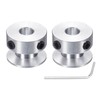 uxcell 2Pcs Single Groove Pulley, 7mm Fixed Bore 20mm Outer
