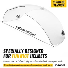 FUNWICT - anteojos magnéticas para casco de bicicleta, extraíbles, desmontables, para casco de bicicleta (fotocromático)