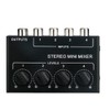 Daiilg 4 Channels Passive Stereo Mixer Mini Audio Mixer Portable