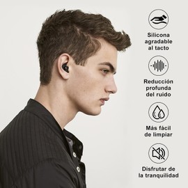 Tapones de oídos para dormir,Reducción de ruido súper cómoda,tapones para los oídos lavables festivales, eventos en directo, músicos, DJ y vida nocturna - Reducción del ruido de 24-40 dB (negro, mediano)
