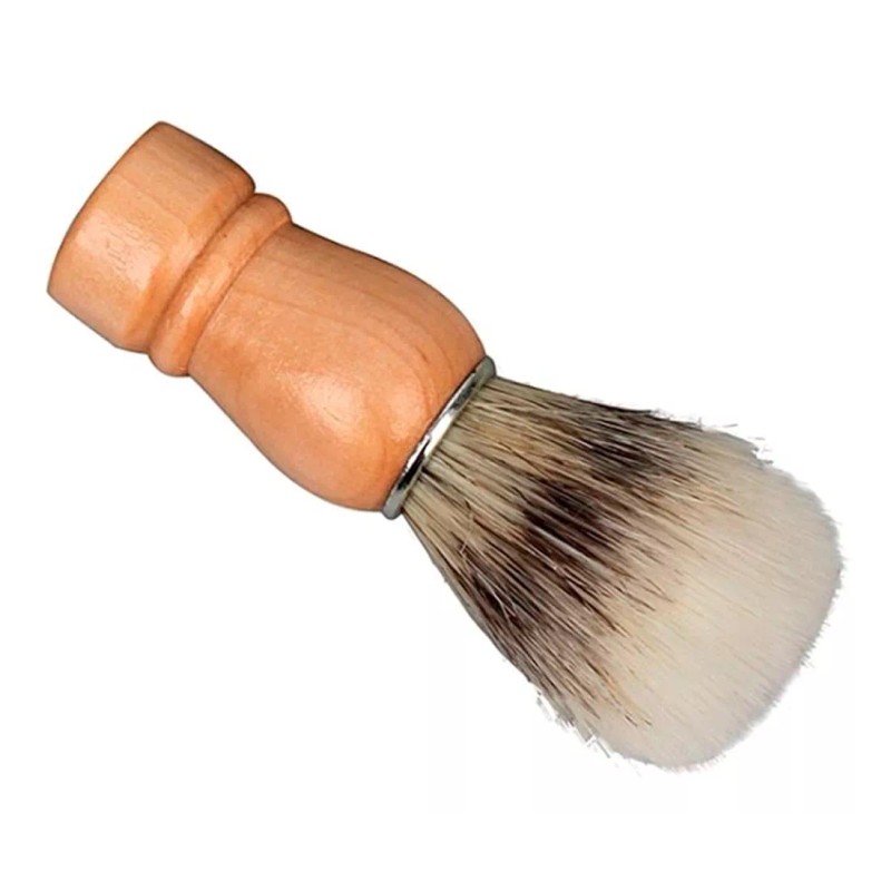 Mafab Brocha Para Espuma Afeitar Mango Madera Suave Profesional