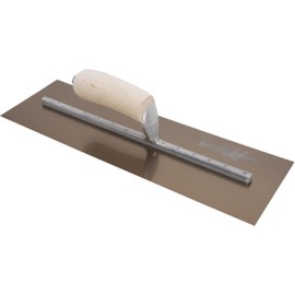MARSHALLTOWN PermaShape Finishing Trowel, 14 x 5 Inch Flat Golden Stainless Steel Concrete Tool, Made in the USA, 145GSFP