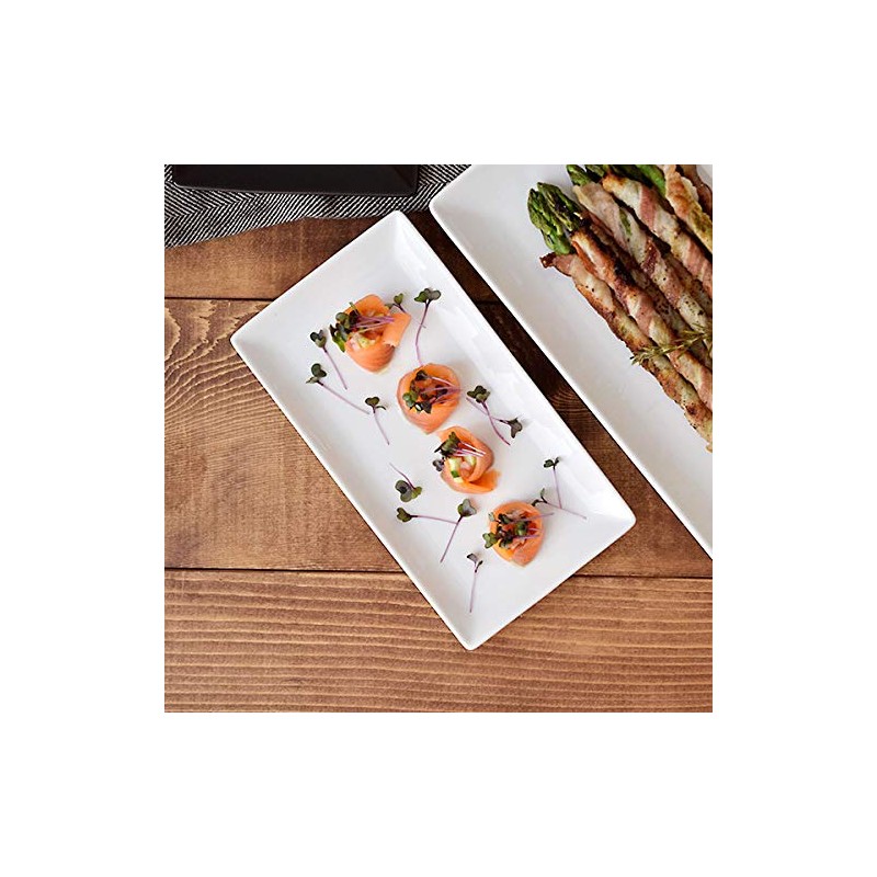 LAPIS sl-017 Tableware East Rectangular Plate, 7.9 inches (20 cm),