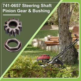 717-1554 Steering Shaft Pinion Gear & Bushing Kit Compatible with MTD 717-1554 941-0656A 741-0656 Fits Toro 112-0863 Cub Cadet LT1042 LT1045 LT1046 LT1050 Steering Pinion Worm & Hex Flange Bearing