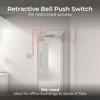 BG Electrical Single Retractive Bell Push Switch, Raised and Slim