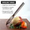 Rada Cutlery Deluxe Vegetable Peeler, Made in USA, Silver Handle