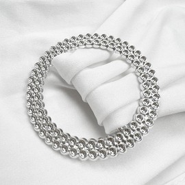 Albassa Fajas para sillas Spandex Lazos elásticos para sillas con Deslizador de Hebilla para Decoraciones de Banquetes de Boda (Blanco, 25 Piezas)