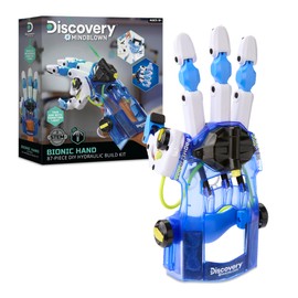 discovery mindblown - Toy DIY Bionic Hand - Build Your Own Robot Hand, Construction Set and Robotics Kit for Kids and Teens - 87 Pcs DIY Hydraulic Cyborg Hand Kit