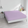 MB Home Italy B-ST-MX-2P-04 Max Color Fitted Sheet, Lilac, Double