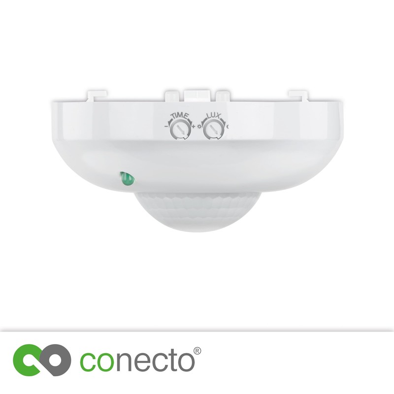 conecto Outdoor Motion Sensor for LEDs and Lamps, Surface-Mounted, Ceiling