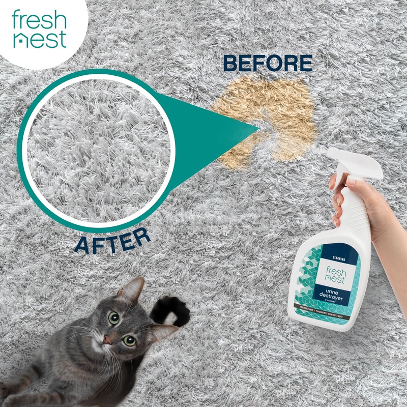 Fresh Nest Urine Destroyer - Fragrance-Free Cleaner for Stain and