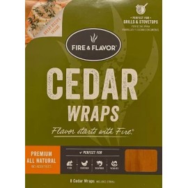Fire & Flavor Cedar Wraps for Grilling/Stove
