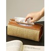 Rattan Tissue Box Cover,Wicker Tissue Box Holder,Rectangle Guest Bathroom