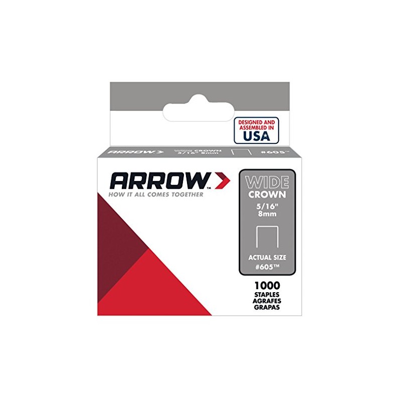 Arrow Fastener 605 Wide Crown Swingline Type Heavy Duty 5/16-Inch