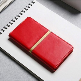 Ytaland Case for Gigaset GS5 / GS5 Lite - PU Leather Flip Case with Stand Function, Card Slot and Shockproof Cover (Red)